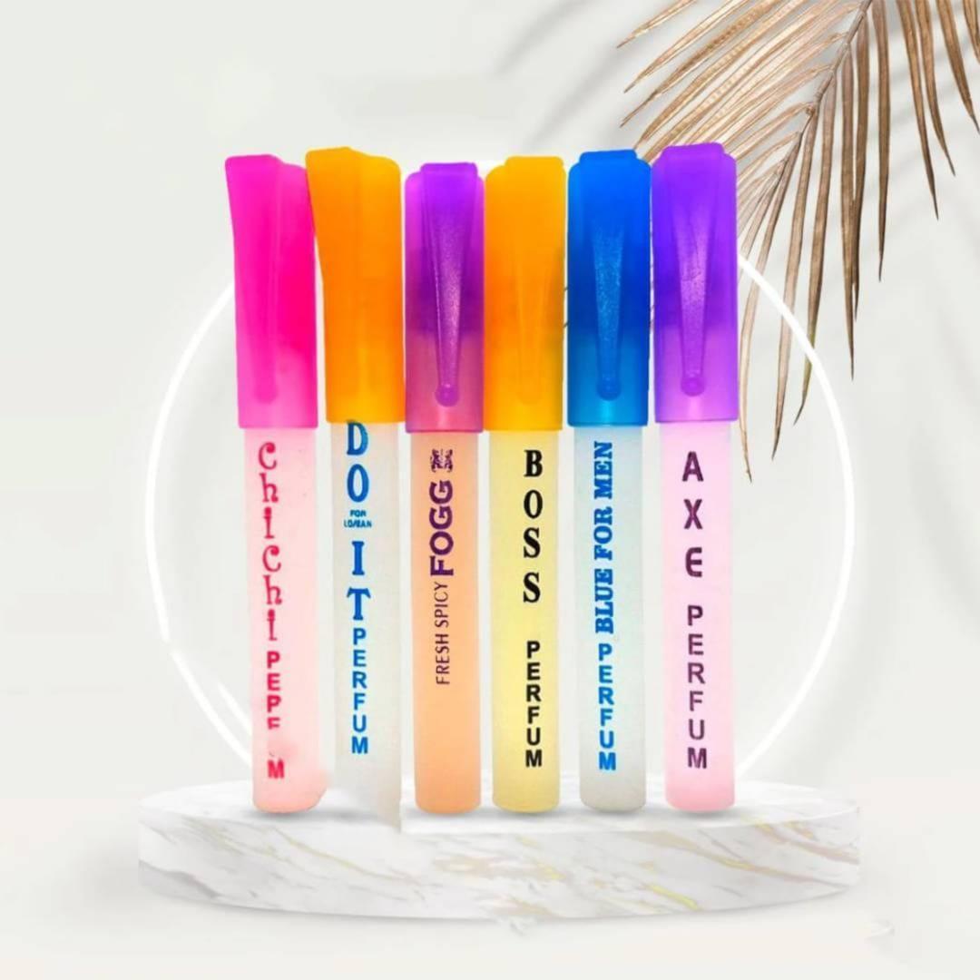 6 Pcs Long Lasting Floral Fruity Woody Pocket Perfume