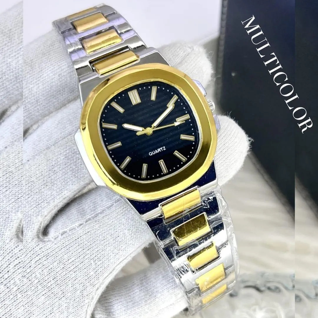 Men's Square Analogue Watch with Chain Strap 1 Pc, Stylish and Durable Timepiece