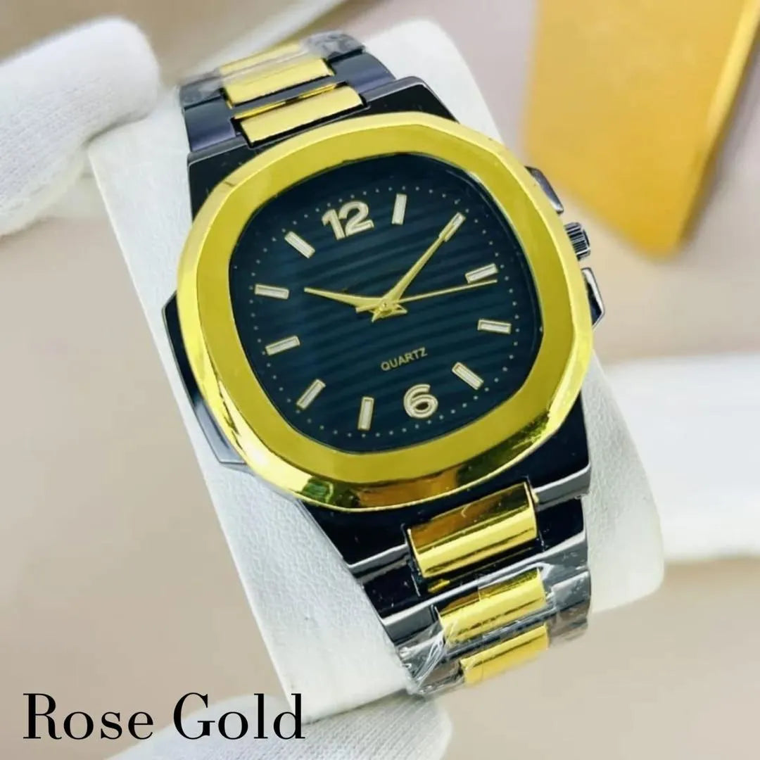 Men's Square Analogue Watch with Chain Strap 1 Pc, Stylish and Durable Timepiece