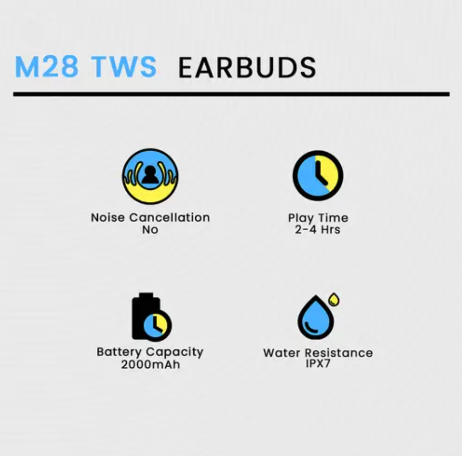 M28 TWS Wireless Earbuds