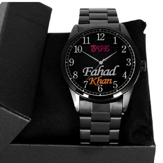 Customized Name Luxury Black Chain Watch For Mens /Boys - Stylish Watch Latest Fashion watch